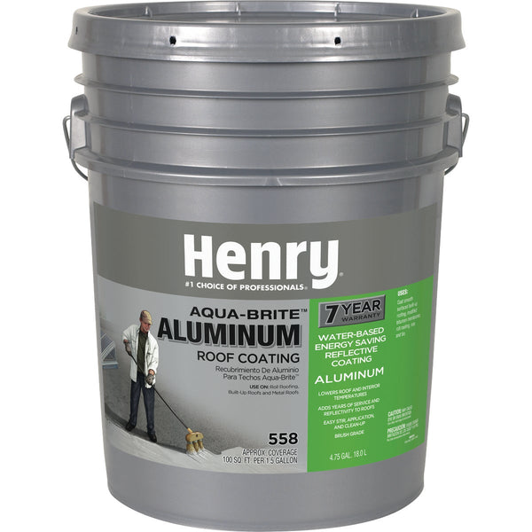 Henry Aqua-Brite 5 Gal. Fibered Aluminum Roof Coating