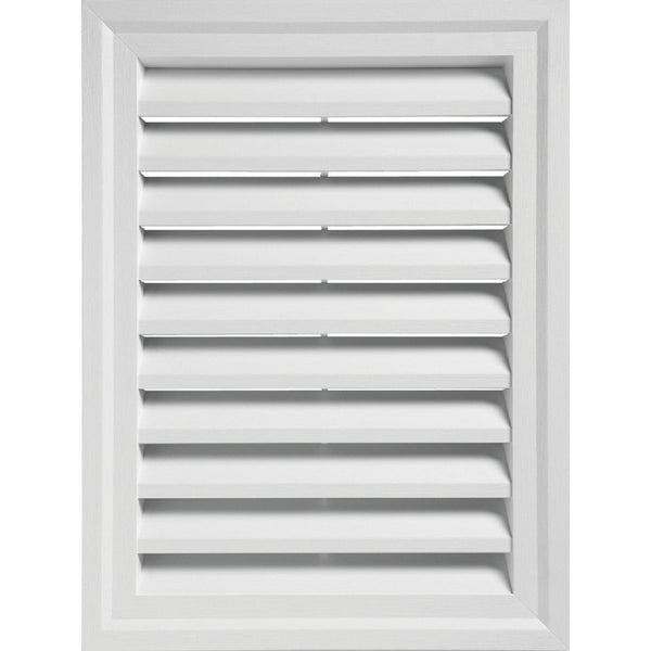 Ply Gem 24" x 30" Rectangular White Gable Attic Vent