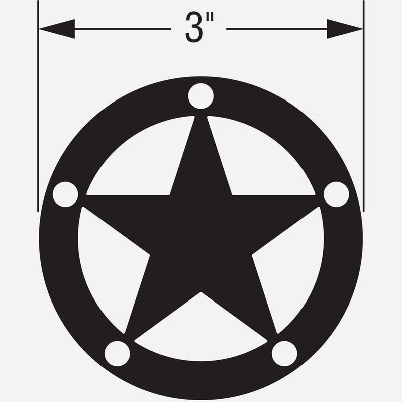 Simpson Strong Tie 3 In. Black Steel Decorative Star