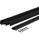 M-D 1-3/4 In. x 1-5/8 In. x 36 In. Matte Black Aluminum U-Shaped Door Bottom with Drip Cap