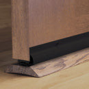 M-D 1-3/8 In. x 1-3/32 In. x 36 In. Matte Black Aluminum L-Shaped Door Bottom with Drip Cap