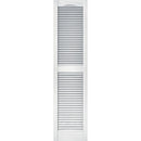 Builders Edge 15 In. x 60 In. Vinyl Louvered Shutter, (2-Pack)