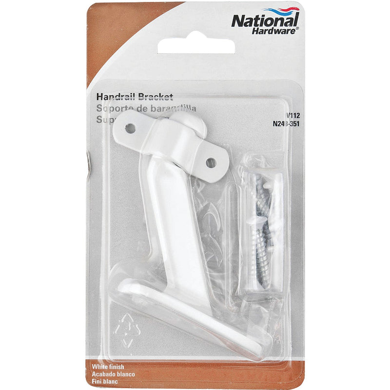 National White Zinc Die-Cast With Steel Strap Handrail Bracket