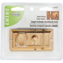Defender Security Brass 3-Way Night Latch with Locking Single Cylinder