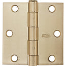 National 3 In. Square Satin Brass Door Hinge