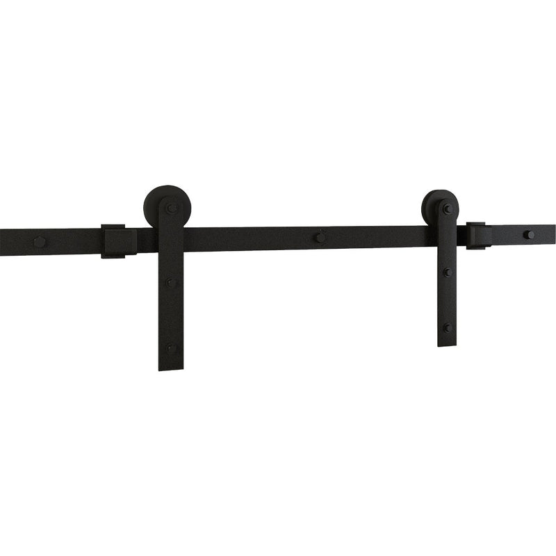 National 929 72 In. Matte Black Classic Interior Barn Door Kit (2-Piece)