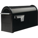 Gibraltar Franklin Black Steel Rural Post Mount Mailbox
