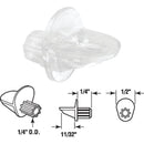 Prime-Line 1/4 In. Dia. x 11/16 In. L. Clear Butyrate Shelf Support (8 Count)