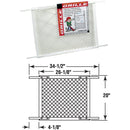 Prime-Line Make-2-Fit 34.5 In. x 20 In. White Plastic Door Grille for 36 In. Door