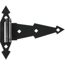 National 7 In. Black Ornamental Spring Tee Hinge (2-Pack)