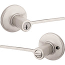 Kwikset Ladera Keyed Entry Lever SmartKey, Satin Nickel