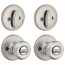 Kwikset Tylo Satin Chrome Deadbolt and Door Knob Combo