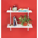 Knape & Vogt 182 Series 10-1/2 In. White Steel Heavy-Duty Double-Slot Shelf Bracket