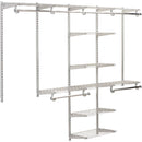Rubbermaid Configurations Wire Deluxe 4 Ft. to 8 Ft. Closet No-Cut  Adjustable Kit