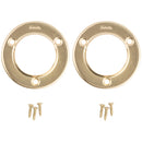 National 1-3/8 In. Steel Closet Rod Socket, Satin Brass (2-Pack)