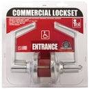 Tell Satin Chrome Entry Door Lever