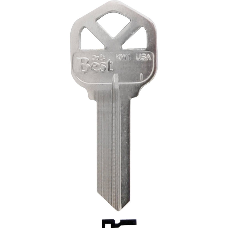 Do it Best Kwikset Nickel Plated House Key, KW1 / 1176-250 DIB (250-Pack)