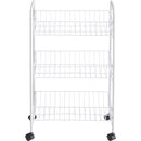 Rubbermaid White 3-Tier Wheeled Storage Cart