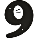 Hy-Ko 6 In. Black Gloss House Number Nine