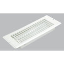 United States Hardware 4 In. x 10 In. x 1-5/16 In. White Steel Floor Register