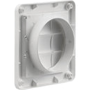 Lambro 4 In. White Plastic Exhaust Wall Louvered Vent