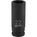 Channellock 1/2 In. Drive 22 mm 6-Point Deep Metric Impact Socket