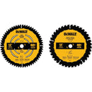 DEWALT 12 In. 40-Tooth General Purpose & 60-Tooth Fine Finish Wood Circular Saw Blade Set (2-Pack)