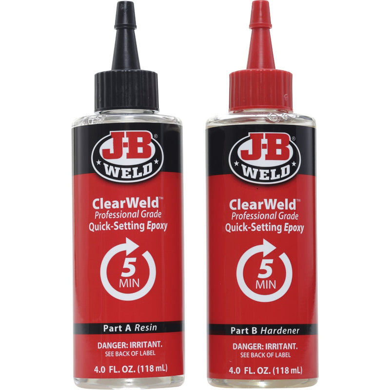 J-B Weld (2) 4 Oz. ClearWeld Pro Epoxy