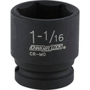 Channellock 1/2 In. Drive 1-1/16 In. 6-Point Shallow Standard Impact Socket