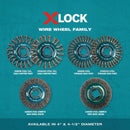Makita X-LOCK 4-1/2 In. Full Cable Knotted Stainless Steel Angle Grinder Wire Wheel