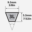 Mitsuboshi Fractional Horsepower 3L Type, 3/8 In. x 22 In.