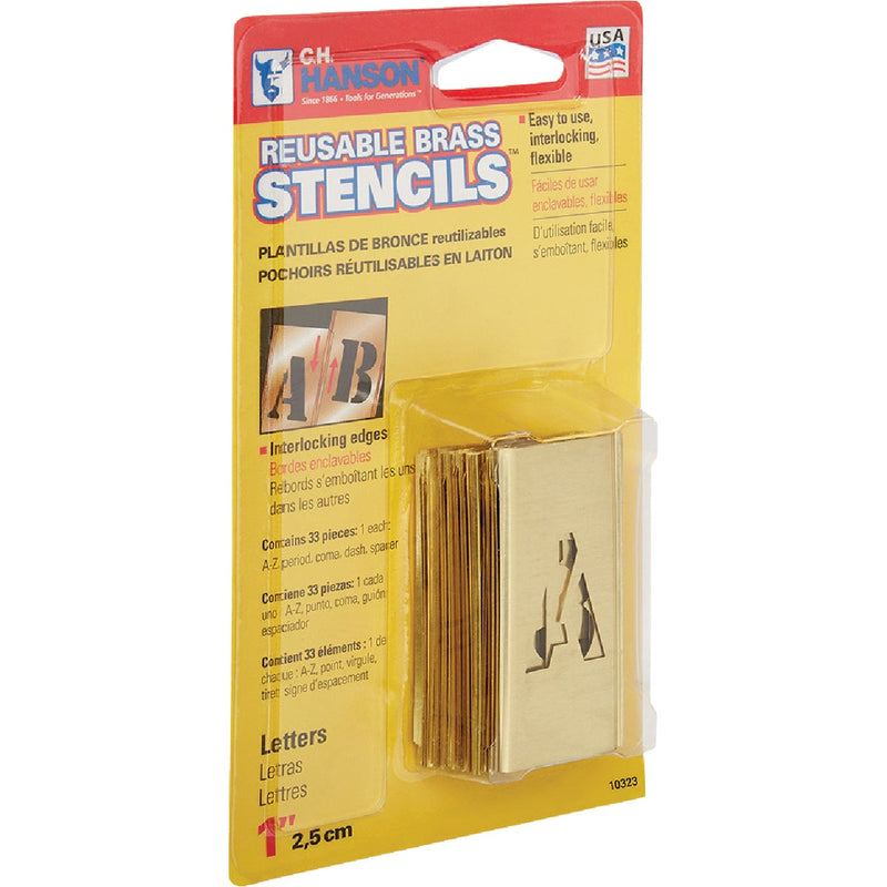 CH Hanson 1 In. Letter Stencil Set (32 Piece)
