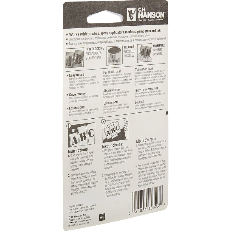 CH Hanson 1 In. Letter Stencil Set (32 Piece)