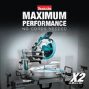 Makita 18 Volt LXT Lithium-Ion Brushless 10 In. Dual-Bevel Sliding Compound Cordless Miter Saw Kit with Laser