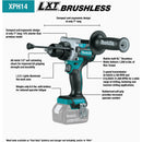 Makita 18-Volt LXT Lithium-Ion 1/2 In. Brushless Cordless Hammer Drill (Tool Only)