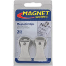 Master Magnetics 1 In. Dia. Chrome Magnetic Note Holder Clip (2-Pack)
