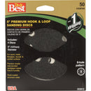 Do it Best 5 In. 50-Grit 8-Hole Pattern Black Zirconium Vented Sanding Disc with Hook & Loop Backing (4-Pack)