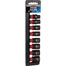 Channellock Standard 1/2 In. Drive 6-Point Shallow Impact Driver Set (8-Piece)