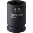 Channellock 3/8 In. Drive 15 mm 6-Point Shallow Metric Impact Socket