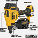 DEWALT 20V MAX Brushless 15 Degree 1-3/4 In. Cordless Coil Roofing Nailer Kit with 2.0 Ah Battery & Charger