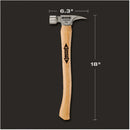 Stiletto 14 Oz. Smooth-Face Framing Hammer with Hickory Handle