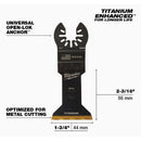 Milwaukee OPEN-LOK 1-3/4 In. Titanium Enhanced Bi-Metal Oscillating Blade