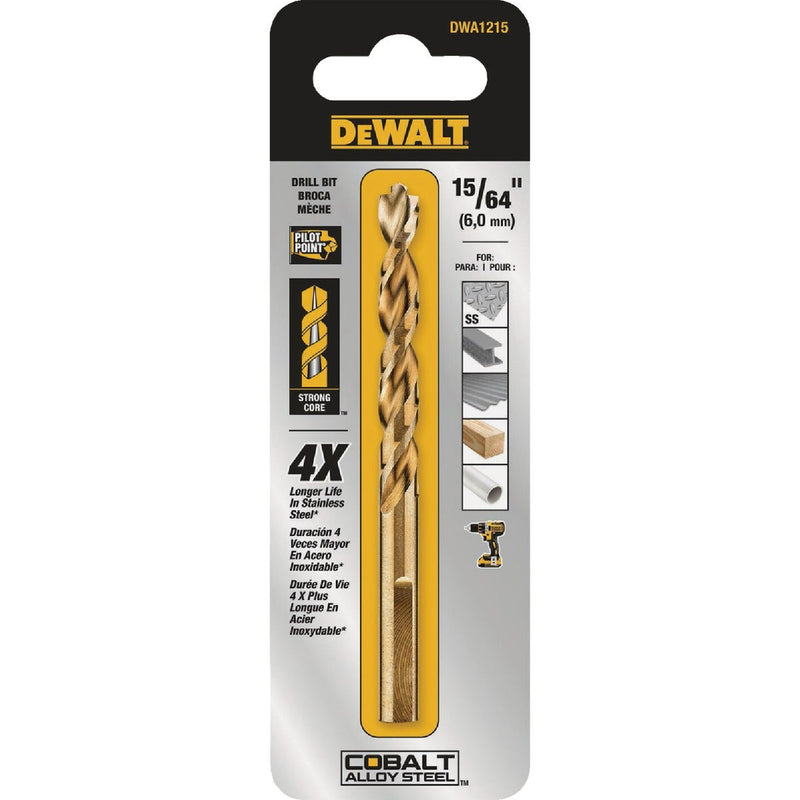 DEWALT 15/64 In. Industrial Cobalt Drill Bit