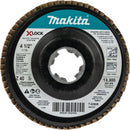 Makita X-LOCK 4-1/2 In. x 7/8 In. 40-Grit Type 27 Zirconia Angle Grinder Flap Disc