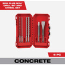 Milwaukee 6-Piece SDS Plus MX4 4-Cutter & Chisel Kit