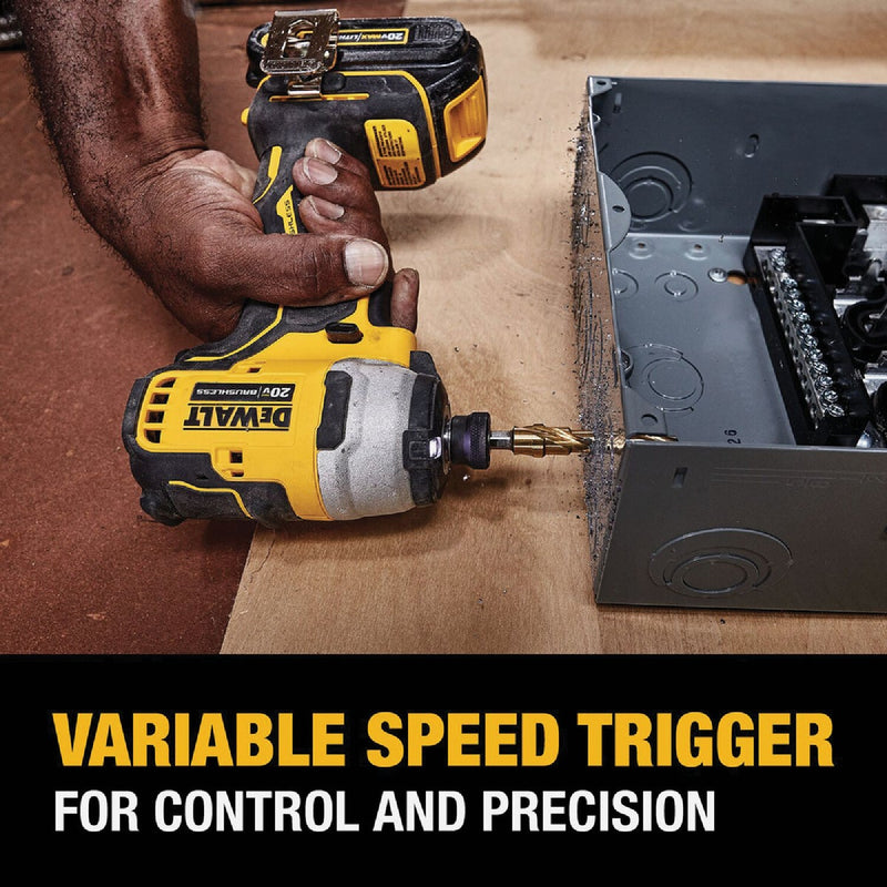 DEWALT ATOMIC 20V MAX Brushless 1/4 In. Compact Cordless Impact Driver Kit with 2.0 Ah Battery & Charger