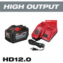 Milwaukee M18 REDLITHIUM Lithium-Ion High Output HD 12.0 Ah Battery Pack with Rapid Charger