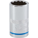 Channellock 1/2 In. Drive 15 mm 12-Point Shallow Metric Socket
