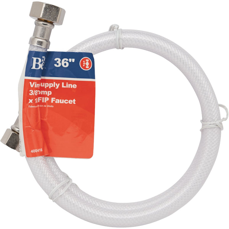 Do it Best 1/2 In. F X 3/8 In. OD X 36 In. L Vinyl Faucet Connector