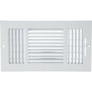 Home Impressions 13.78 In. x 7.76 In. White Steel Wall Register